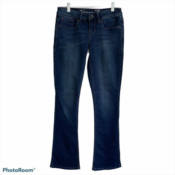 Seven 7 Medium to Dark Wash Bootcut Jeans, Size 4 - Picture 1 of 13
